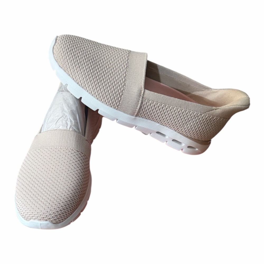 Easy Spirit Women's Slip-On Knit Comfort Sneakers - Beige 7M